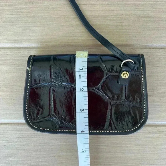 Dooney & Bourke Croc Leather Small Wristlet - Picture 3 of 7